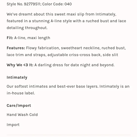 Free People Intimates Just Dreamy Maxi Slip Floral Lace Nightgown Dress Nightie - Picture 5 of 10